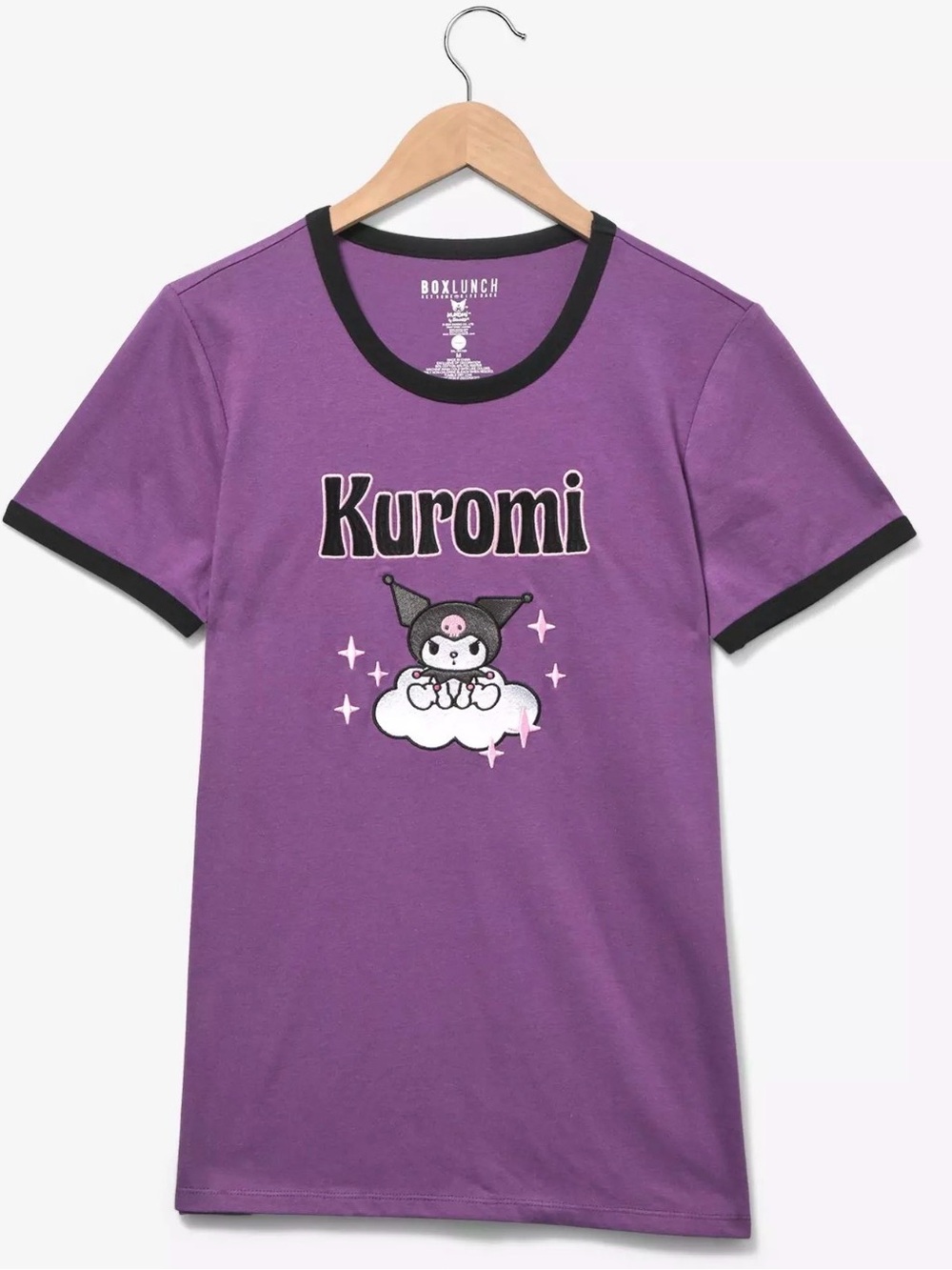 Limited Edition BoxLunch Exclusive Sanrio Kuromi Cloud Portrait Ringer Tee, XS💜